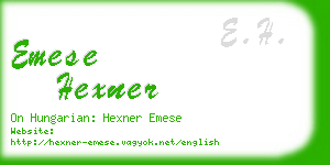 emese hexner business card